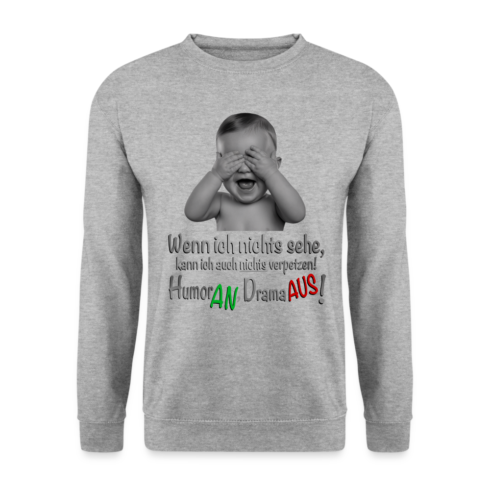 Humor AN, Drama AUS - Sweater - Weißgrau meliert