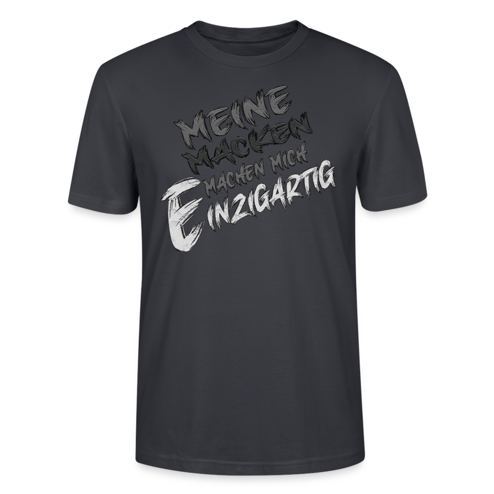 Einzigartige Macken T-Shirt - Dunkles Graublau