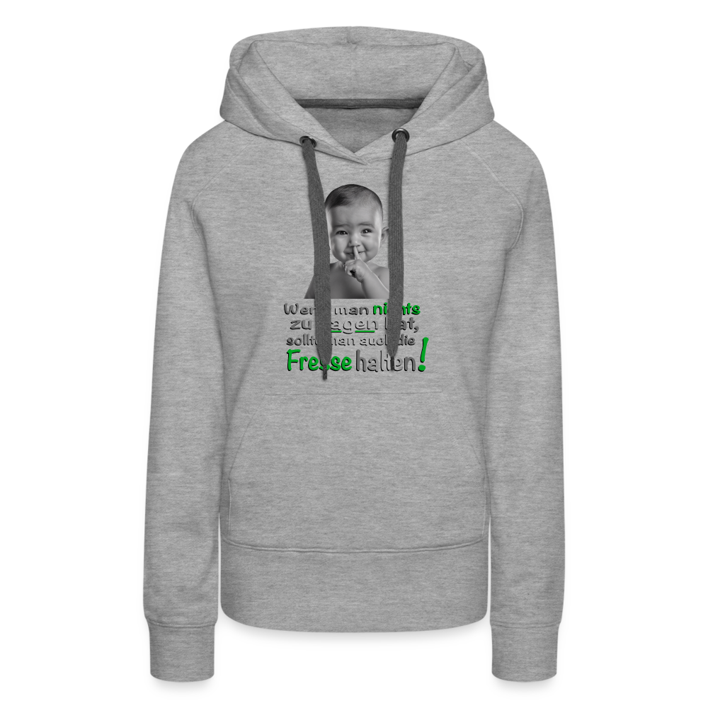 Hoodie mit frechem Statement - Grau meliert