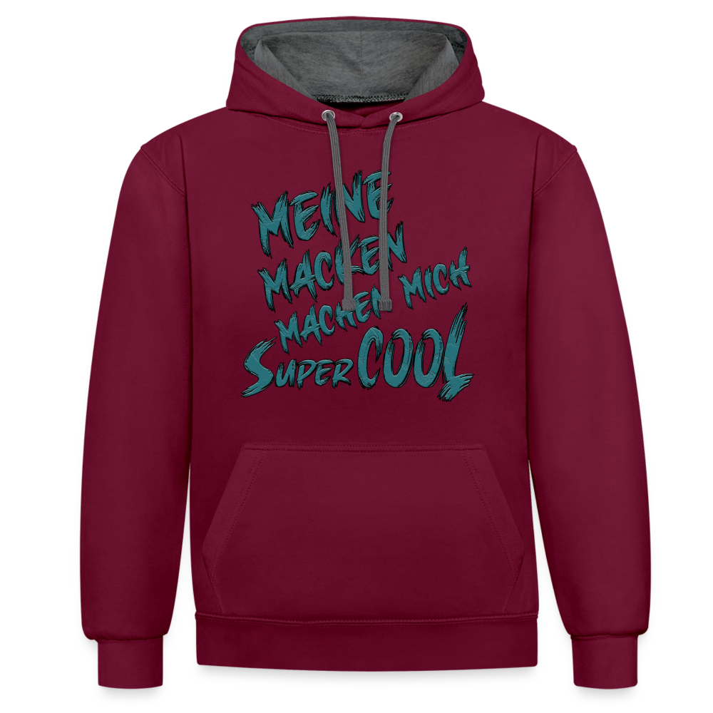 Super colle Macken Hoodie - Weinrot/Anthrazit