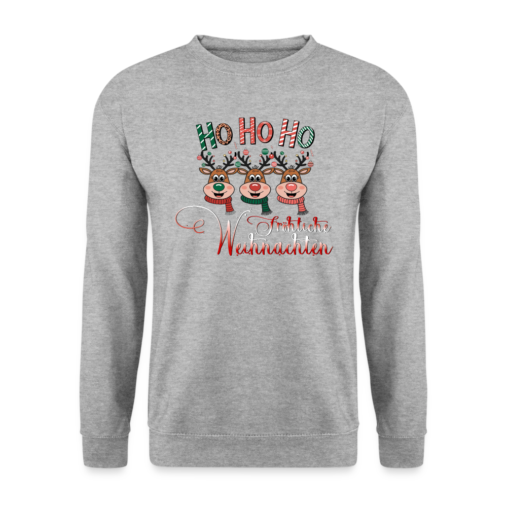 Fröhliche Weihnachten Pullover - Weißgrau meliert