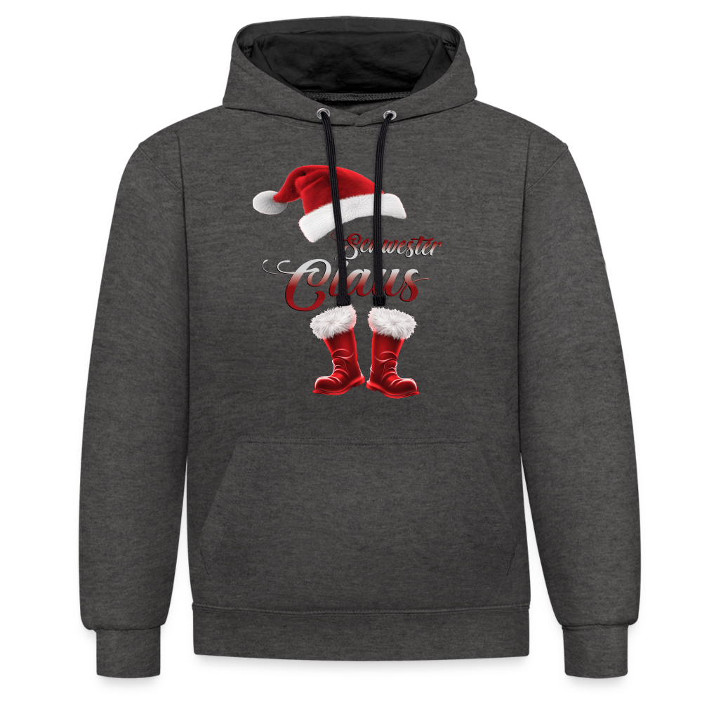 Schwester Claus Hoodie - Anthrazit/Schwarz