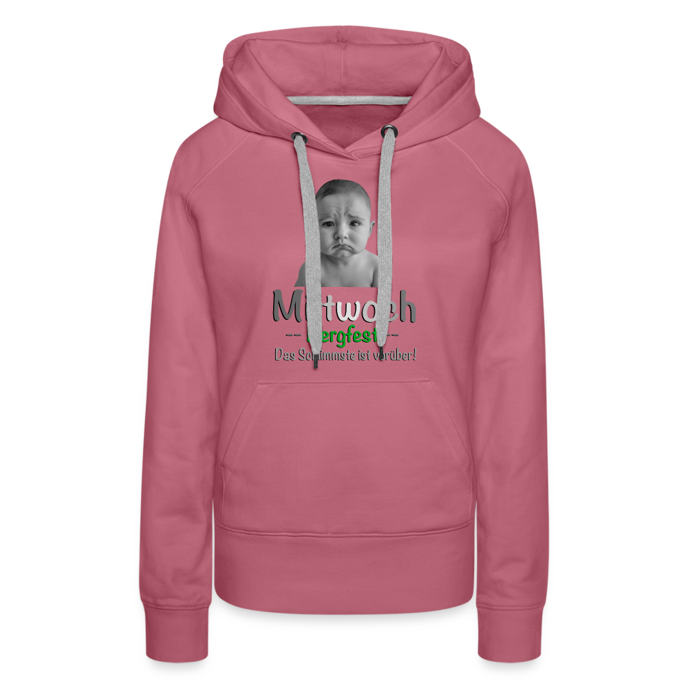 Mittwoch endlich Bergfest Hoodie - Malve