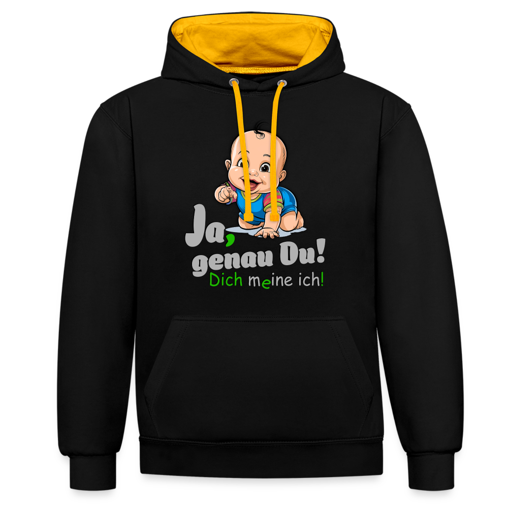 Ja, genau Du - Premium Hoodie 🙂 - Schwarz/Gold