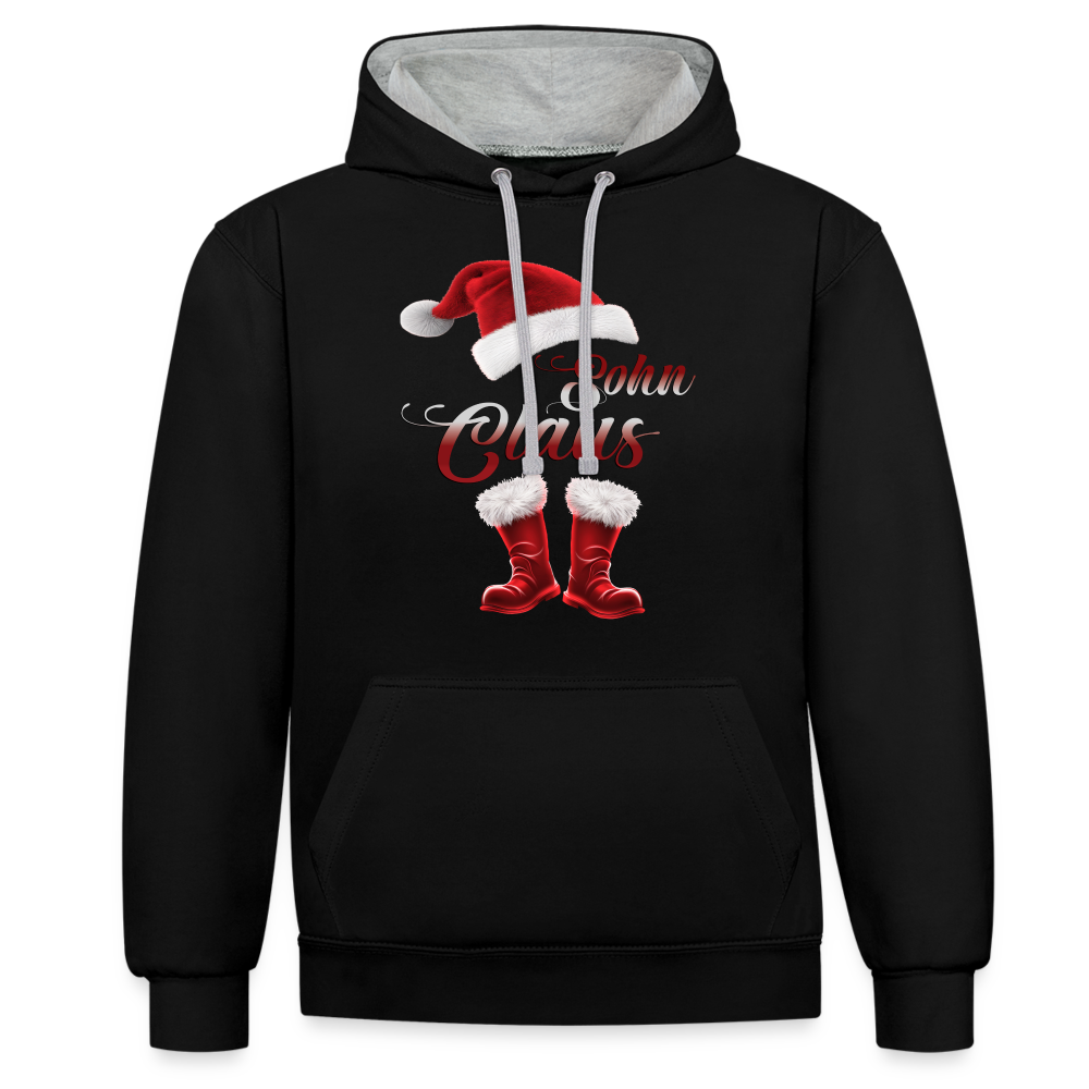 Sohn Claus Hoodie - Schwarz/Grau meliert