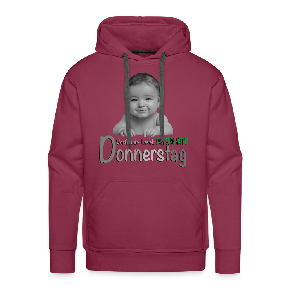 Donnerstag- Vorfreude-Level - Hoodie - Bordeaux