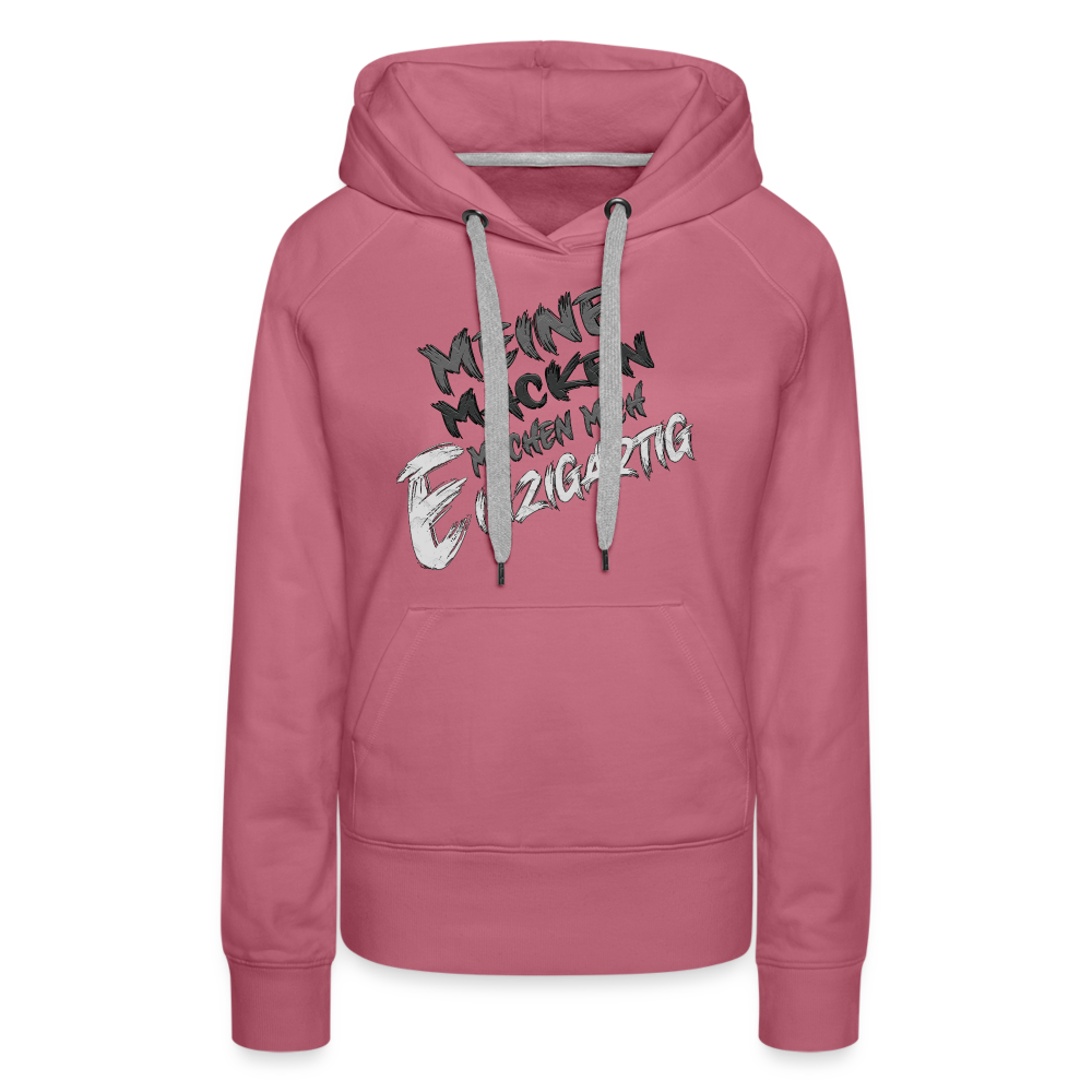 Einzigartige Macken Premium Hoodie - Malve